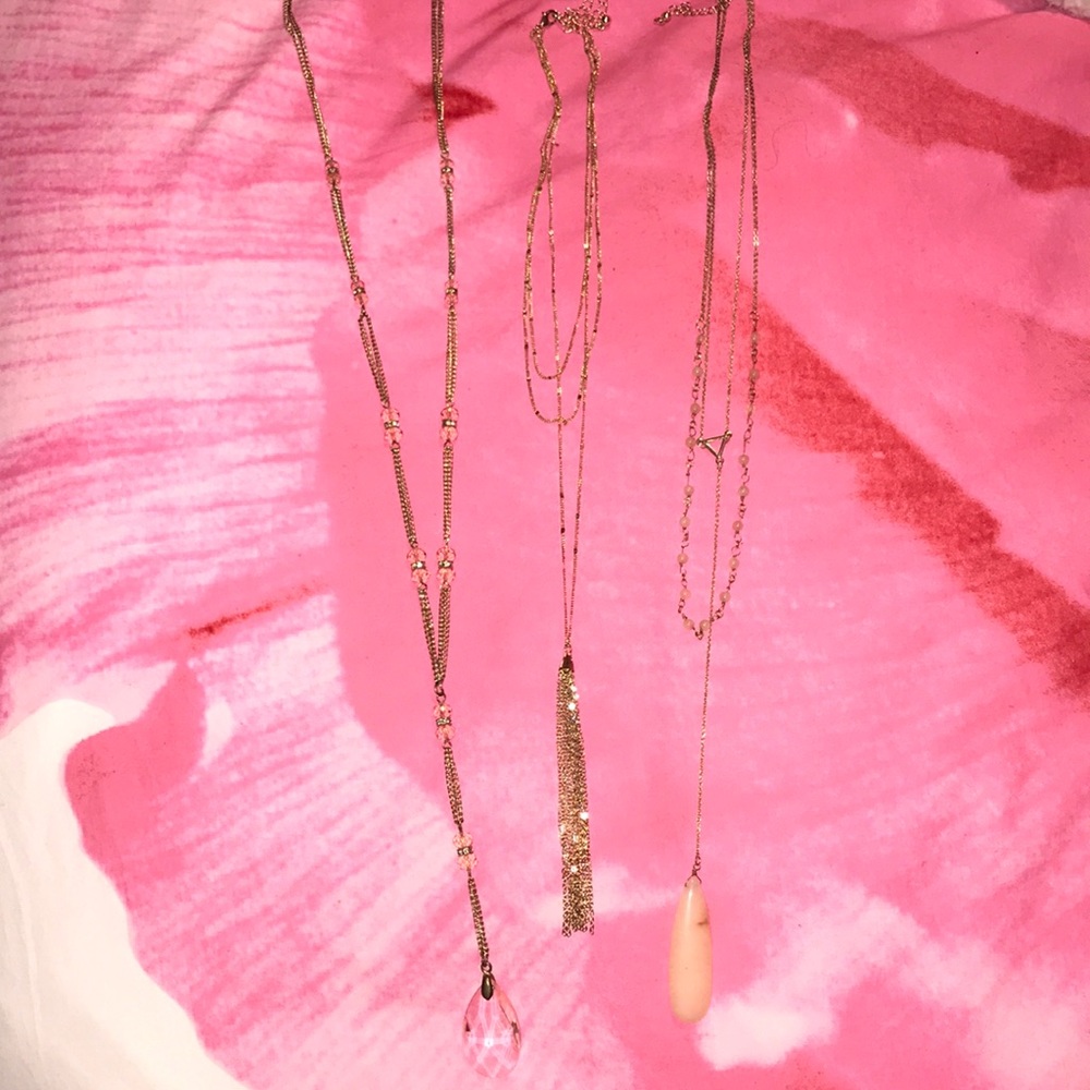 3 long necklaces